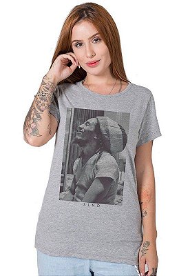 Camiseta Feminina Stoned Bob Marley Five
