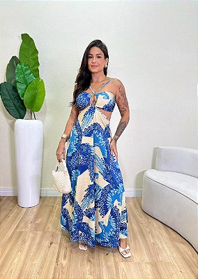 Vestido Passaro Azul