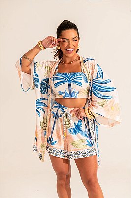 Conjunto Curto Trio Kimono