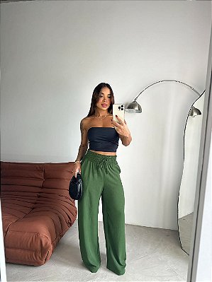 Calça Pantalona Lisa