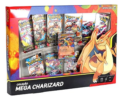 Box Pokémon Coleção Mega Charizard Y Ex Copag