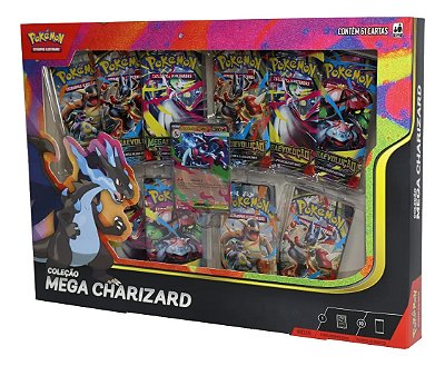 Box Pokémon Coleção Mega Charizard Inferno X Copag