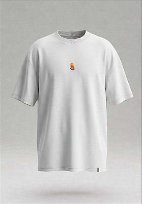 Camiseta Oversized Boxy Ask Me About Jesus - Branco