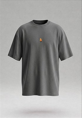 Camiseta Oversized Boxy Ask Me About Jesus - Cinza