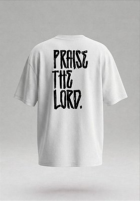 Camiseta Oversized Boxy Praise the Lord - Branco