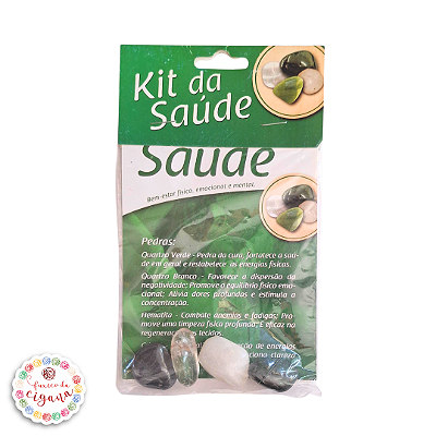 Kit da Saúde Cristais Naturais Pedras de Cura e Vitalidade