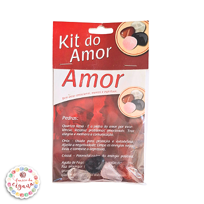 Kit do Amor Cristais Naturais Pedras para Autoestima e Relacionamento