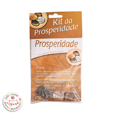 Kit da Prosperidade Cristais Naturais Pedras para Atrair Dinheiro