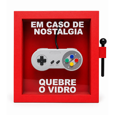 Quadro Decorativo - Em Caso De Nostalgia - Controle SNES