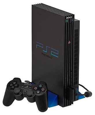 Playstation 2 Fat Midnight Black + Memory Card OPL + HD 500GB Lotado de jogos + 2 Controles