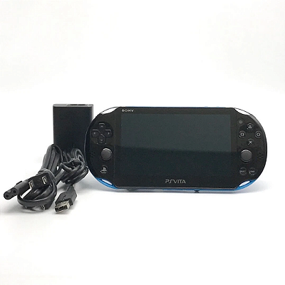 ony PS Vita PCH-2000 Slim Azul/Preto — Original + 64GB + Jogos