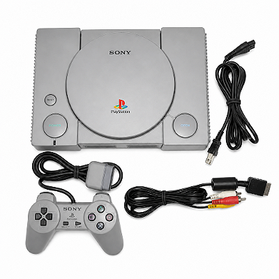 Sony PlayStation 1 SCPH-7000 Cinza — NTSC-J + Controle JP