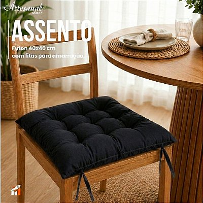 Kit Assento Futon Oxford Liso 40cmx40cm 6 Peças