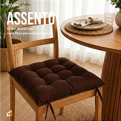 Almofada Assento Futon Oxford Liso 40cm X 40cm Cores Variadas