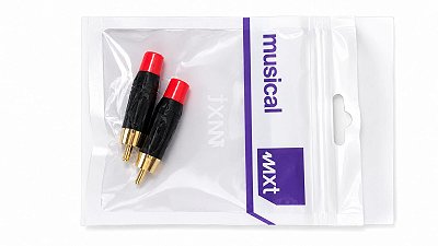 PLUG RCA MACHO DE METAL PROFISSIONAL