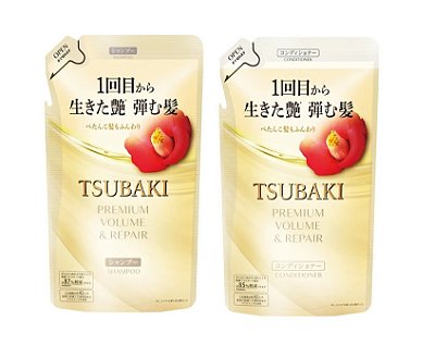 Tsubaki - Kit Premium Volume & Repair Shampoo + Condicionador 300ml (Refil)