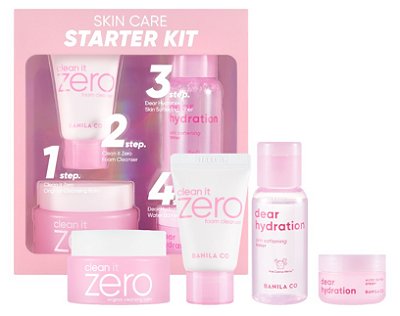 Banila Co - Skin Care Starter Kit (Balm 25ml + Espuma 8ml + Tônico 30ml + Dear Hydration Cream 10ml)