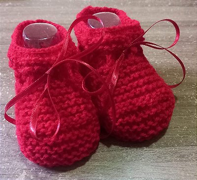 Sapatinhos Delicados Para Saída De Maternidade_Vermelho