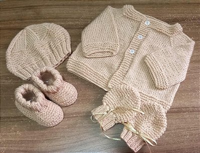 Kit artesanal enxoval para saída de maternidade