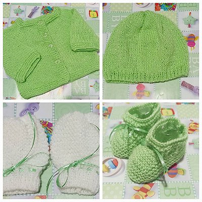 Kit Enxoval Saída Maternidade Verde Completo