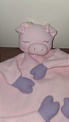 Naninha Porquinho Rosa Claro para Bebês