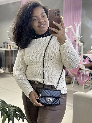 Bolsa Petit Sintética Pequena com Corrente
