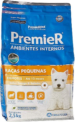 Ração Premier Ambientes Internos.Filhotes 2,5Kg