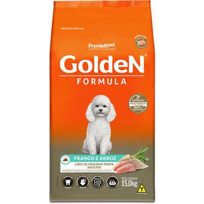 Ração Golden Formula Cães Adultos Raças Pequenas Frango e Arroz Mini Bits15Kg