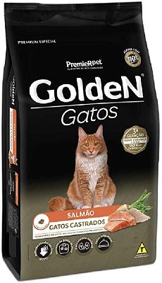 Ração Golden Gatos Castrados Salmão 3Kg