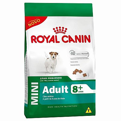 Ração Royal Canin Mini Adult 8+ (3kg e 7,5kg)