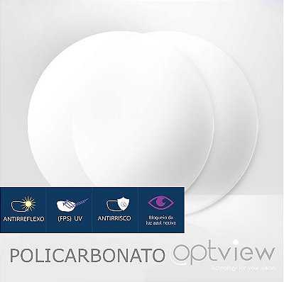 Lentes Digitais Optview - Policarbonato + Fastkot SH UV+