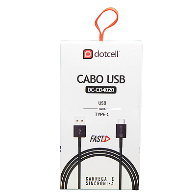 Cabo Usb Dotcell Dc-Cd4020 Preto