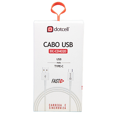 Cabo Usb Dotcell Dc-Cd4020 Branco