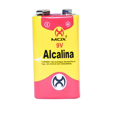 Bateria 9V Alkalina Mox MO-9VALK