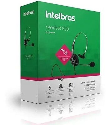 Fone Para Telemarketing Intelbras Headset Tiara Chs40 Rj9