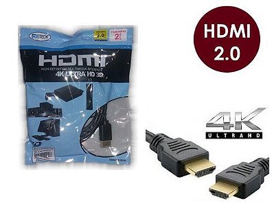 CABO HDMI 2 METROS 2.0 4K ULTRA HD 3D ALLTECH