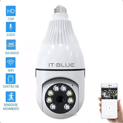 Câmera IP Lâmpada De Bocal  WIFI  It Blue  Sc B17 Wifi Full Hd Visão Noturna 1080P 2Mp Giro 360graus