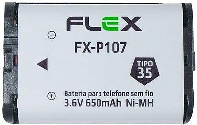 Bateria Telefone Panasonic T107 Flex FX 107 3,6V 650mAh Telefone Sem Fio Tipo 35