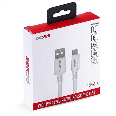 Cabo USB para USB C Tipo C 50 cm PcYes PUACB-05