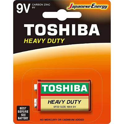 Bateria 9V Toshiba Heavy Duty Carbon Zinc