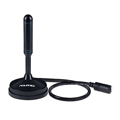 Antena Interna TV Sinal 4K HDTV Digital VHF UHF FM Aquário DTV 100 Dtv100