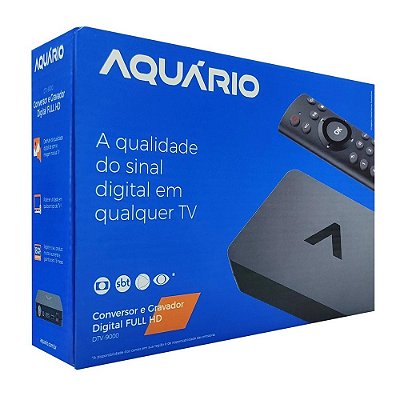 Conversor digital / Recptor e Gravador TV digital Full HD DTV 9000S Aquário