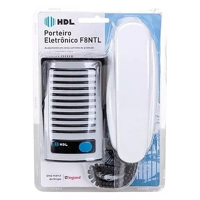 Kit Interfone Residencial Porteiro Eletrônico Hdl F8 Ntl Controla 2 Fechaduras