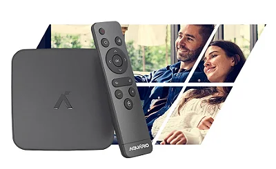 Smart TV Box Aquário STV-3000 Plus Sistema Android 11 TV 4K 16GB Cor Preto