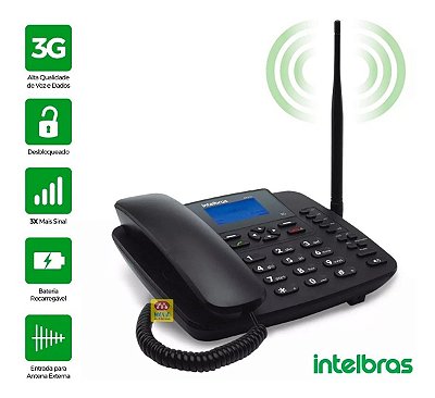Telefone Celular Rural Fixo Intelbras CF 6031 3G - intelbras