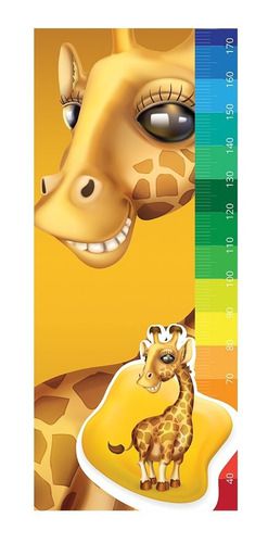 Adesivo Decorativo Régua Infantil - Girafa
