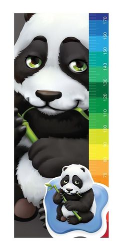 Adesivo Decorativo Régua Infantil - Panda