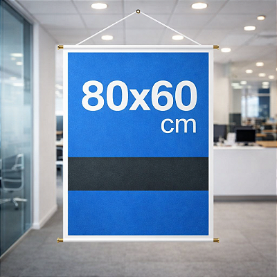 Banner 80x60 Personalizado Com Sua Arte Em Lona Fosca. (E)