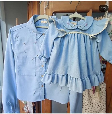 Conjunto Mãe e Filha – Jardim de Lavandas - Camisa feminina