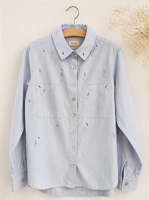 Camisa feminina Jardins de Lavanda Tradicional